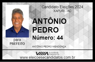 Candidato ANTÔNIO PEDRO 2024 - XAPURI - Eleições