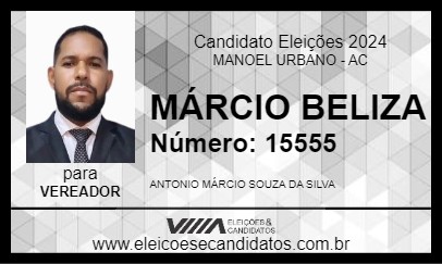 Candidato MÁRCIO BELIZA 2024 - MANOEL URBANO - Eleições