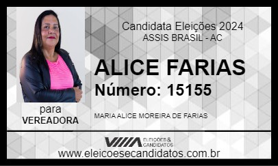 Candidato ALICE FARIAS 2024 - ASSIS BRASIL - Eleições