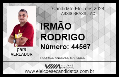 Candidato IRMÃO RODRIGO 2024 - ASSIS BRASIL - Eleições