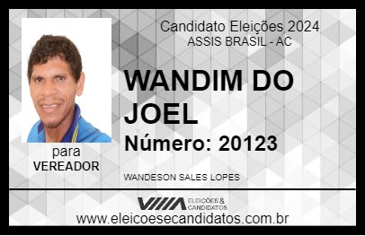 Candidato WANDIM DO JOEL 2024 - ASSIS BRASIL - Eleições