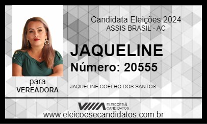 Candidato JAQUELINE 2024 - ASSIS BRASIL - Eleições