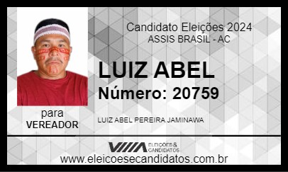 Candidato LUIZ ABEL 2024 - ASSIS BRASIL - Eleições