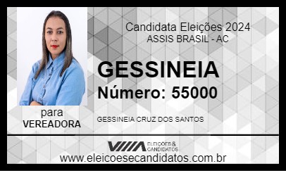 Candidato GESSINEIA 2024 - ASSIS BRASIL - Eleições