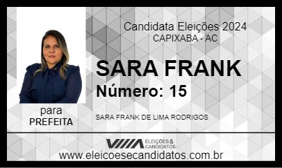 Candidato SARA FRANK 2024 - CAPIXABA - Eleições