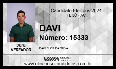 Candidato DAVI 2024 - FEIJÓ - Eleições