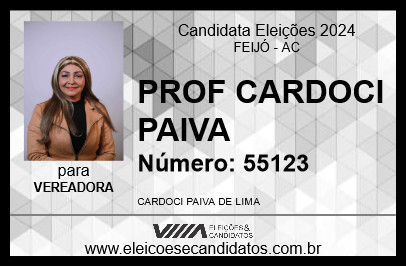 Candidato PROF CARDOCI PAIVA 2024 - FEIJÓ - Eleições