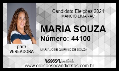 Candidato MARIA SOUZA 2024 - MÂNCIO LIMA - Eleições