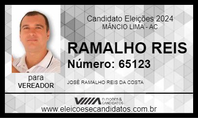 Candidato RAMALHO REIS 2024 - MÂNCIO LIMA - Eleições