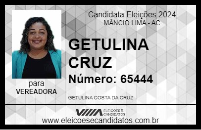 Candidato GETULINA CRUZ 2024 - MÂNCIO LIMA - Eleições