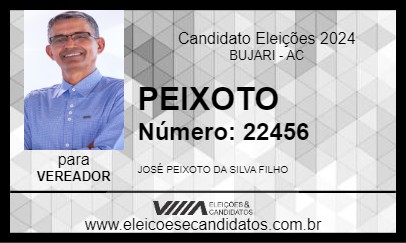 Candidato PEIXOTO 2024 - BUJARI - Eleições