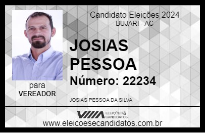 Candidato JOSIAS PESSOA 2024 - BUJARI - Eleições