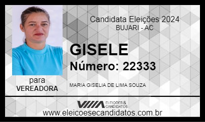 Candidato GISELE 2024 - BUJARI - Eleições