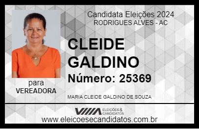 Candidato CLEIDE GALDINO 2024 - RODRIGUES ALVES - Eleições