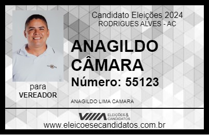 Candidato ANAGILDO CÂMARA 2024 - RODRIGUES ALVES - Eleições