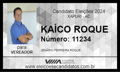 Candidato KAÍCO ROQUE 2024 - XAPURI - Eleições