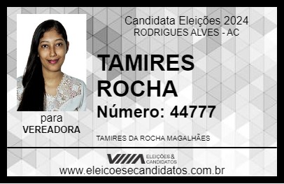 Candidato TAMIRES ROCHA 2024 - RODRIGUES ALVES - Eleições