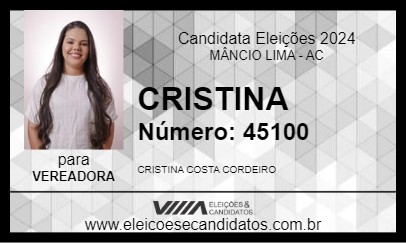 Candidato CRISTINA 2024 - MÂNCIO LIMA - Eleições