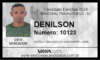 Candidato DENILSON 2024 - MARECHAL THAUMATURGO - Eleições