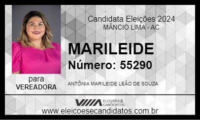 Candidato MARILEIDE 2024 - MÂNCIO LIMA - Eleições