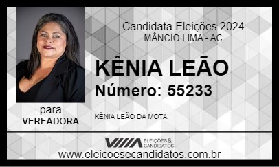 Candidato KÊNIA LEÃO 2024 - MÂNCIO LIMA - Eleições