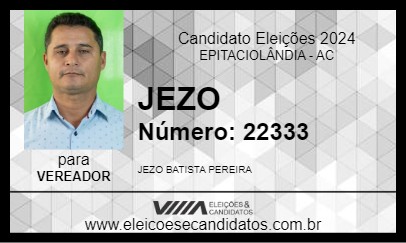 Candidato JEZO 2024 - EPITACIOLÂNDIA - Eleições