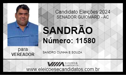 Candidato SANDRÃO 2024 - SENADOR GUIOMARD - Eleições