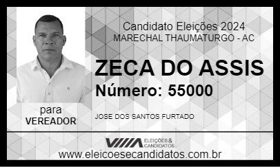 Candidato ZECA DO ASSIS 2024 - MARECHAL THAUMATURGO - Eleições