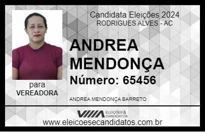 Candidato ANDREA MENDONÇA 2024 - RODRIGUES ALVES - Eleições