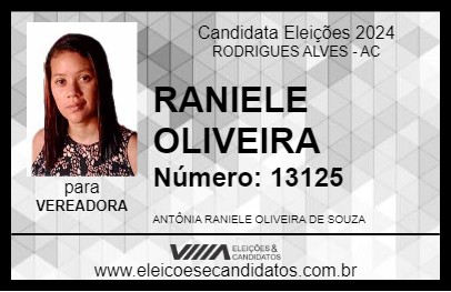 Candidato RANIELE OLIVEIRA 2024 - RODRIGUES ALVES - Eleições