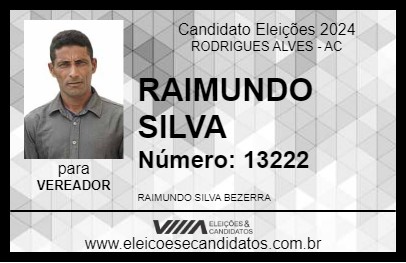 Candidato RAIMUNDO SILVA 2024 - RODRIGUES ALVES - Eleições