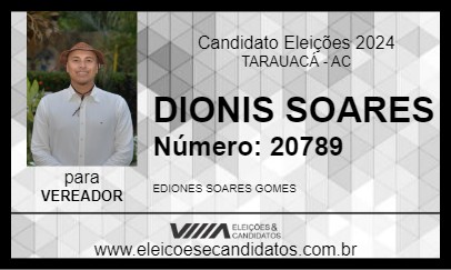 Candidato DIONIS SOARES 2024 - TARAUACÁ - Eleições