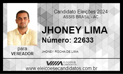 Candidato JHONEY LIMA 2024 - ASSIS BRASIL - Eleições