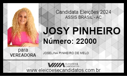 Candidato JOSY PINHEIRO 2024 - ASSIS BRASIL - Eleições