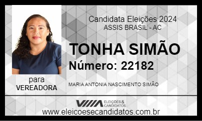 Candidato TONHA SIMÃO 2024 - ASSIS BRASIL - Eleições