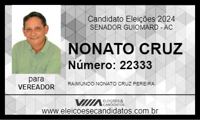 Candidato NONATO CRUZ 2024 - SENADOR GUIOMARD - Eleições