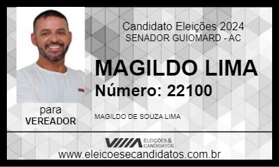 Candidato MAGILDO LIMA 2024 - SENADOR GUIOMARD - Eleições