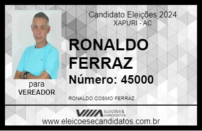 Candidato RONALDO FERRAZ 2024 - XAPURI - Eleições