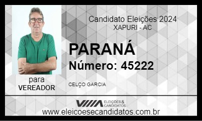 Candidato PARANÁ 2024 - XAPURI - Eleições