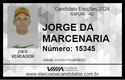 Candidato JORGE DA MARCENARIA 2024 - XAPURI - Eleições