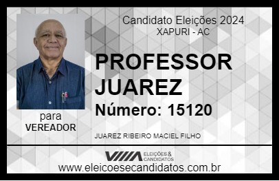 Candidato PROFESSOR JUAREZ 2024 - XAPURI - Eleições