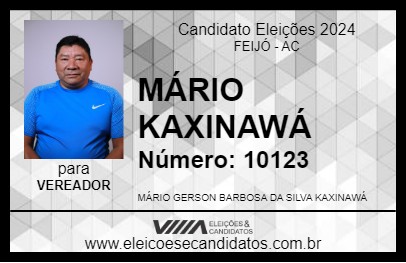 Candidato MÁRIO KAXINAWÁ 2024 - FEIJÓ - Eleições