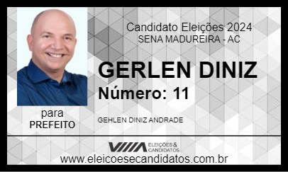 Candidato GERLEN DINIZ 2024 - SENA MADUREIRA - Eleições