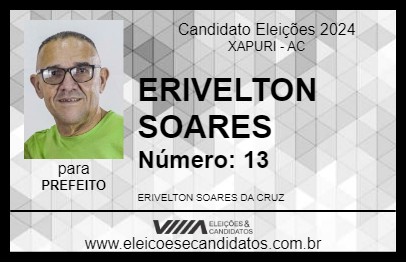 Candidato ERIVELTON SOARES 2024 - XAPURI - Eleições