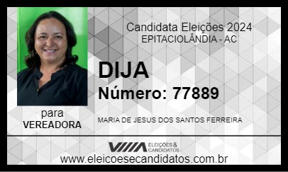 Candidato DIJA 2024 - EPITACIOLÂNDIA - Eleições