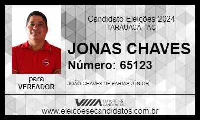 Candidato JONAS CHAVES 2024 - TARAUACÁ - Eleições