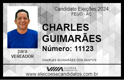 Candidato CHARLES GUIMARÃES 2024 - FEIJÓ - Eleições