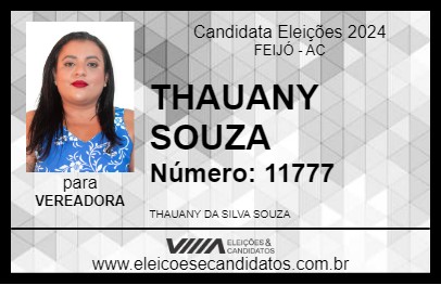 Candidato THAUANY SOUZA 2024 - FEIJÓ - Eleições