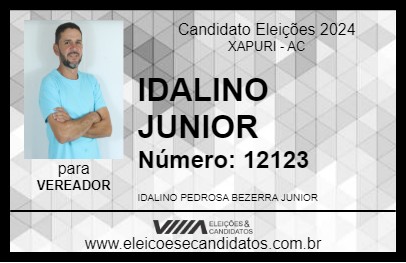 Candidato IDALINO JUNIOR  2024 - XAPURI - Eleições