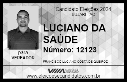 Candidato LUCIANO DA SAÚDE 2024 - BUJARI - Eleições